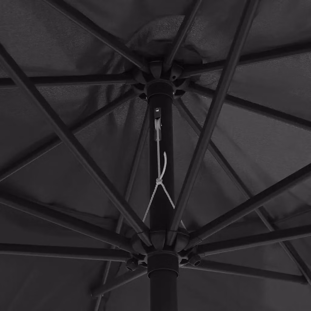 Berkfield Home Outdoor Parasol with Metal Pole, Anthracite and Black, 400 cm – 2