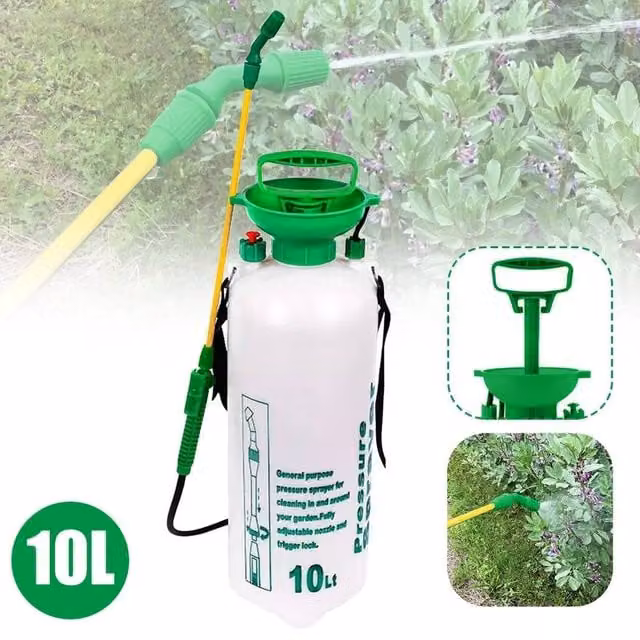 KORVIXA 10 Litre Manual Garden Pressure Sprayer in White