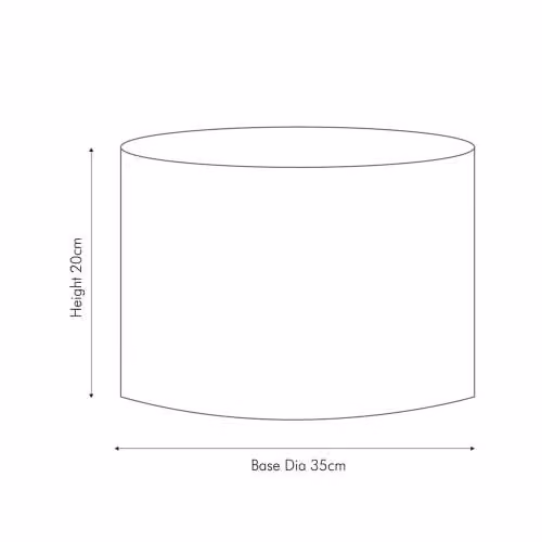 Ruma Green Cylinder Fabric Lampshade for Table and Floor Lamps, Diameter: 35 cm – 4