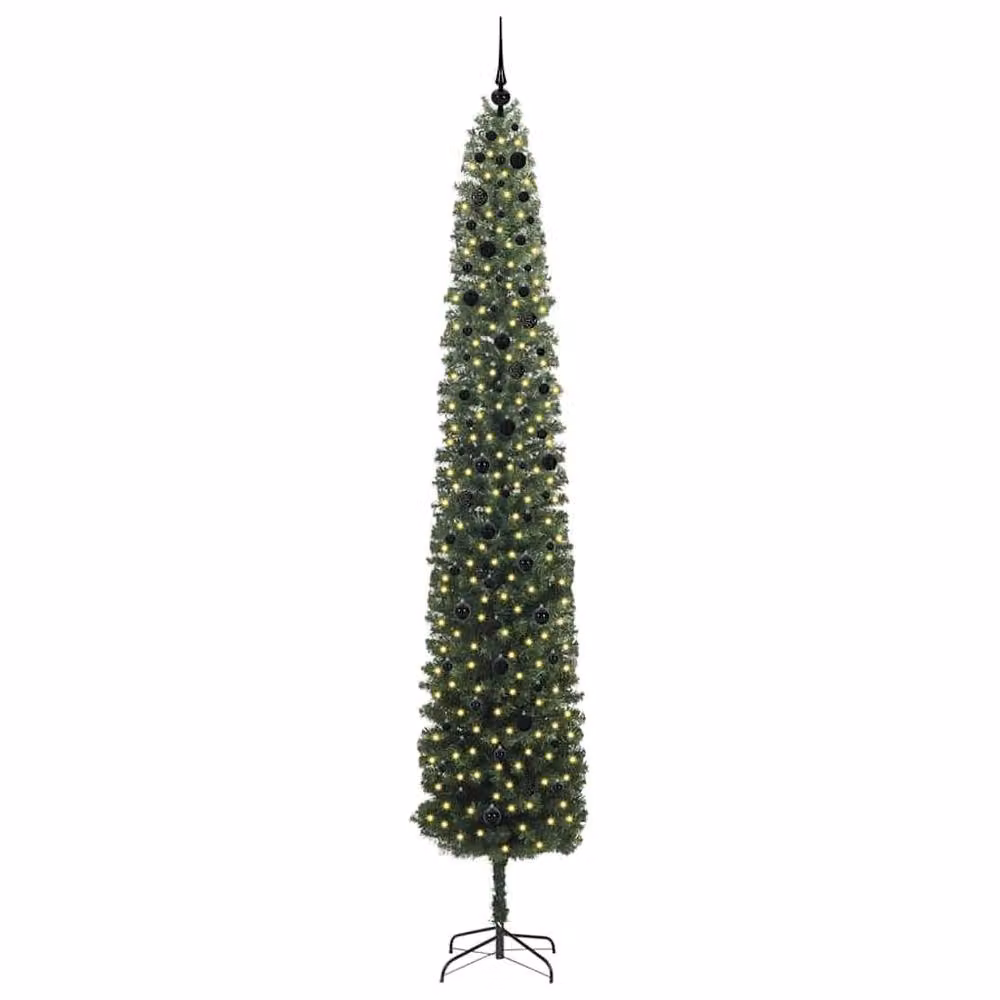 Berkfield Home Artificial Green Christmas Tree with 300 Warm White LEDs and Stand, Height: 300 cm – 3