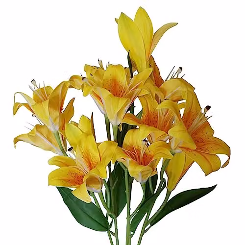 Leaf Yellow Artificial Lily Stem, 60 cm – 2
