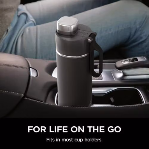 Ninja Thirsti Leak-Proof Water Bottle and Flask, Black, 530 ml – 6