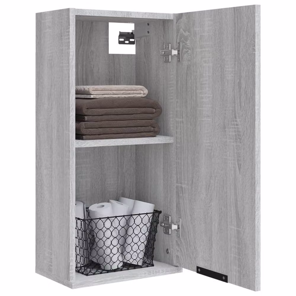 Berkfield Home Wall-mounted Bathroom Cabinet in Grey Sonoma, W/D/H: 32 x 20 x 67 cm – 2