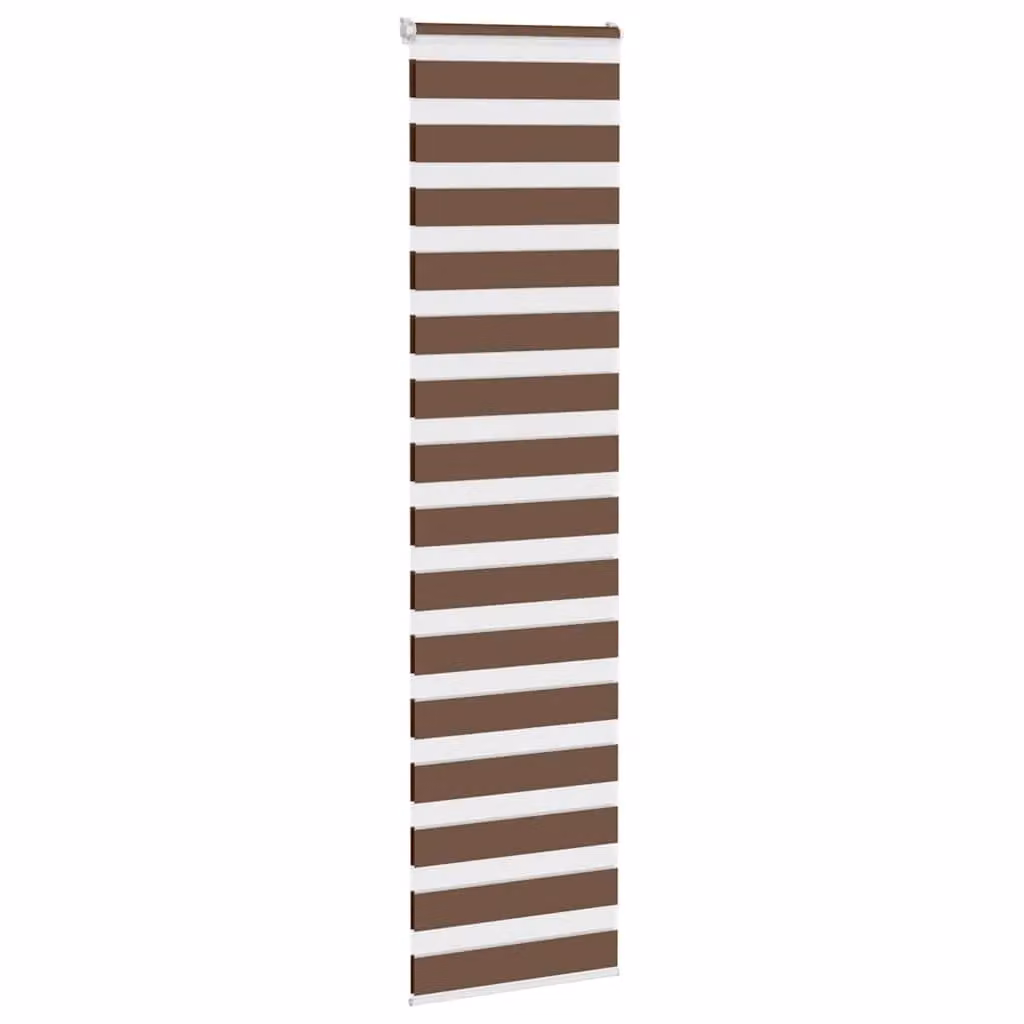 Berkfield Home Brown Zebra Day and Night Blind with Polyester Fabric, W: 55 cm, H: 200 cm – 3