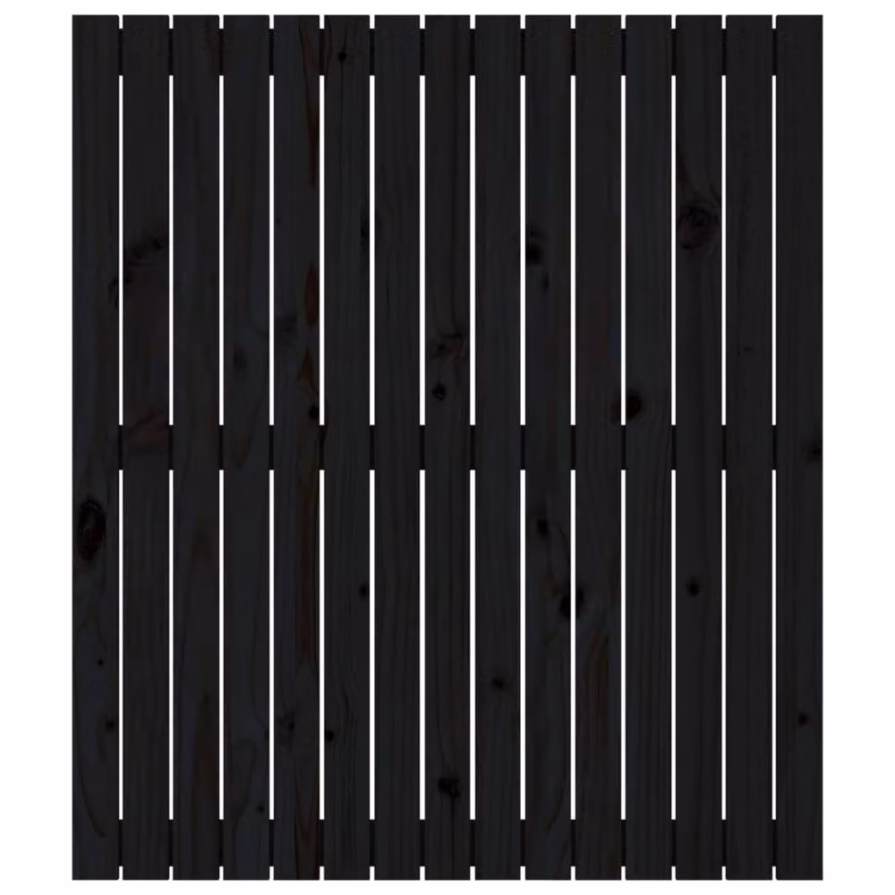 Berkfield Home Black Rustic Solid Wood Pine Wall Mounted Headboard W/D/H: 95.5 x 3 x 110 cm – 3