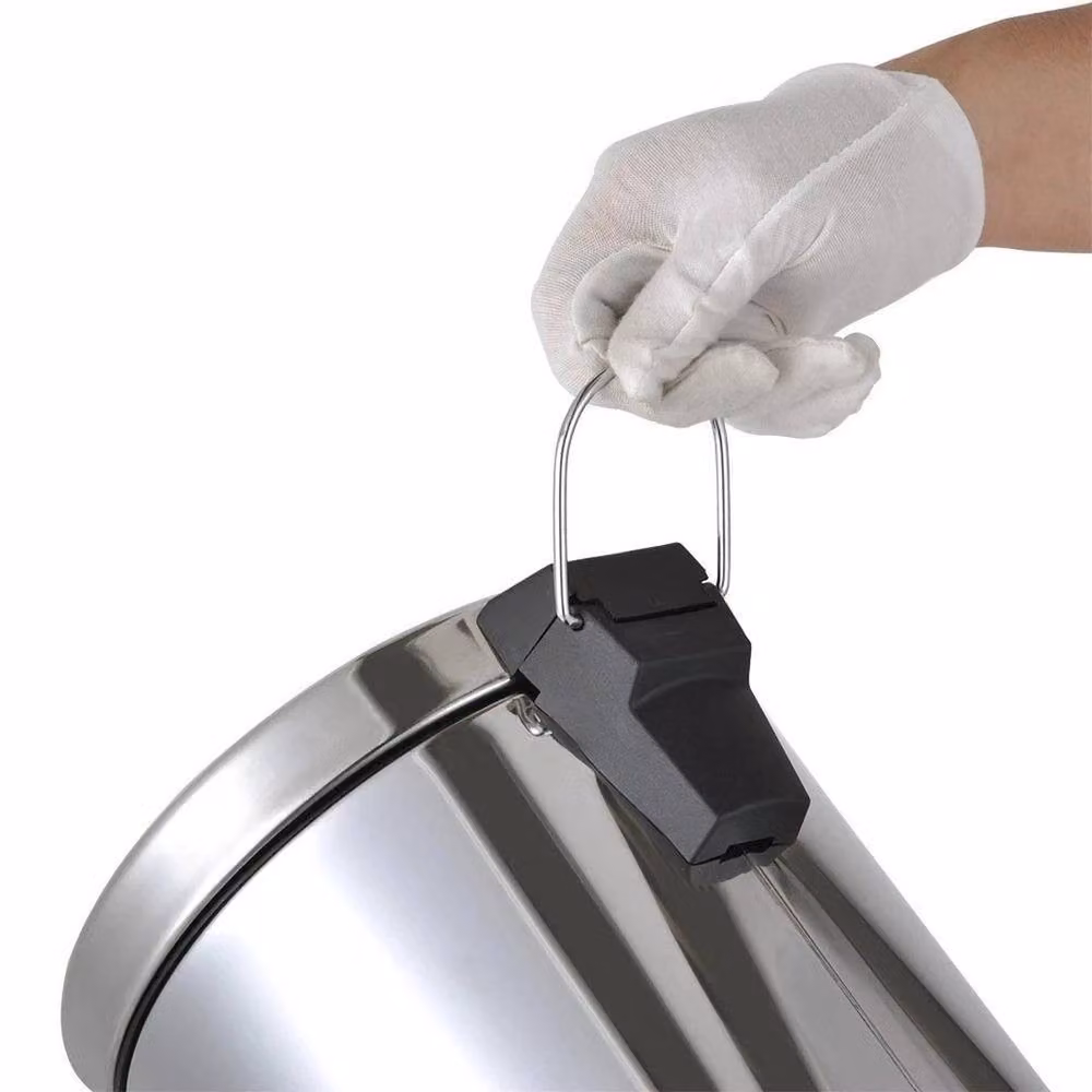 EONLION 12L Stainless Steel Pedal Bin with Removable Inner Bucket in Silver – 5