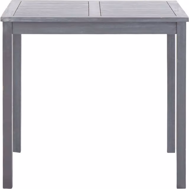 Berkfield Grey Solid Acacia Wood Square Garden Table W/D/H: 80 x 80 x 74 cm – 1