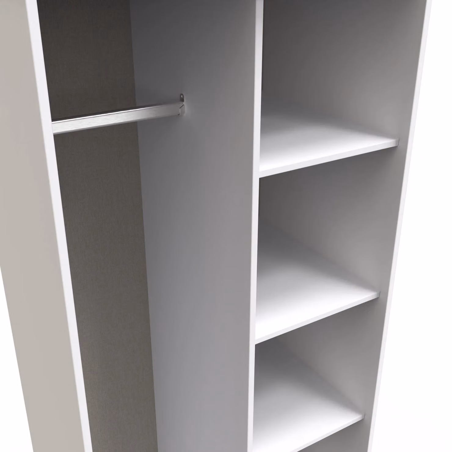 Ready Assembled 2 U Toledo Open Wardrobe in White – 3