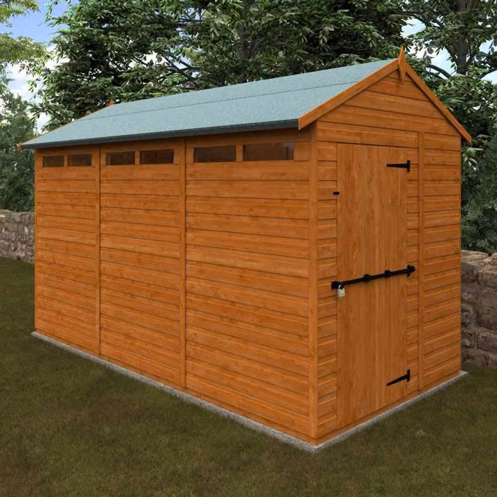 Buttercup Farm 12x6 Flex Apex Security Gable Play House in Burnt Orange, L353.8 x W175 x H23.32 cm – 2