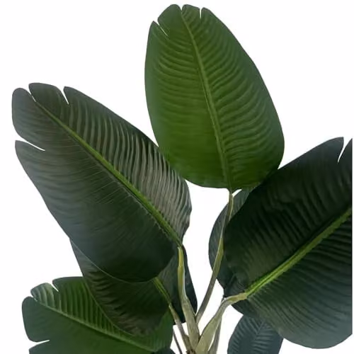 Leaf Design UK Realistic Potted Artificial Green Palm Tree, H 120 cm x W 50 cm x D 50 cm – 3