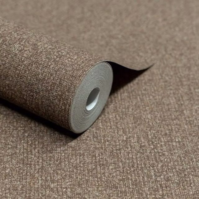 Grandeco Boutique Monroy Semi Plain Embossed Wallpaper - Brown