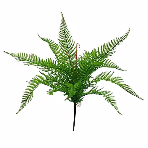 Leaf Design Dixie Fern Artificial Plant, Dark Green, Height: 60 cm – 1