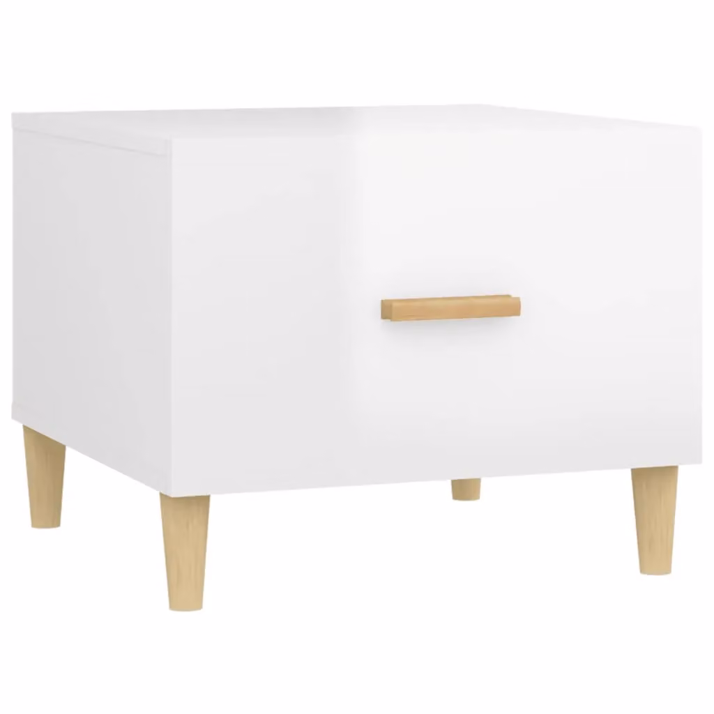 Berkfield Home High Gloss White Square Coffee Table W/D/H: 50 x 50 x 40 cm – 2