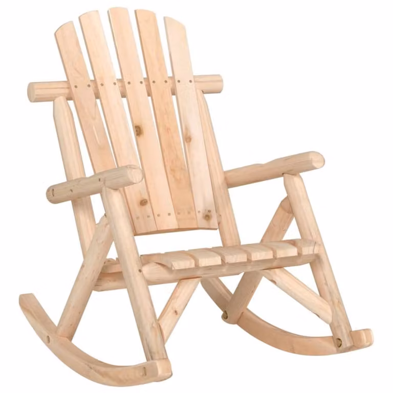 Berkfield Home Beautiful 4 Piece Garden Lounge Set in Brown Solid Spruce Wood