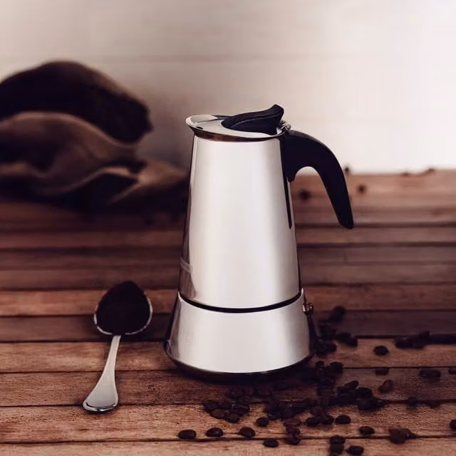 Tramontina Italian Espresso Coffee Maker, 350ml, Silver and Grey