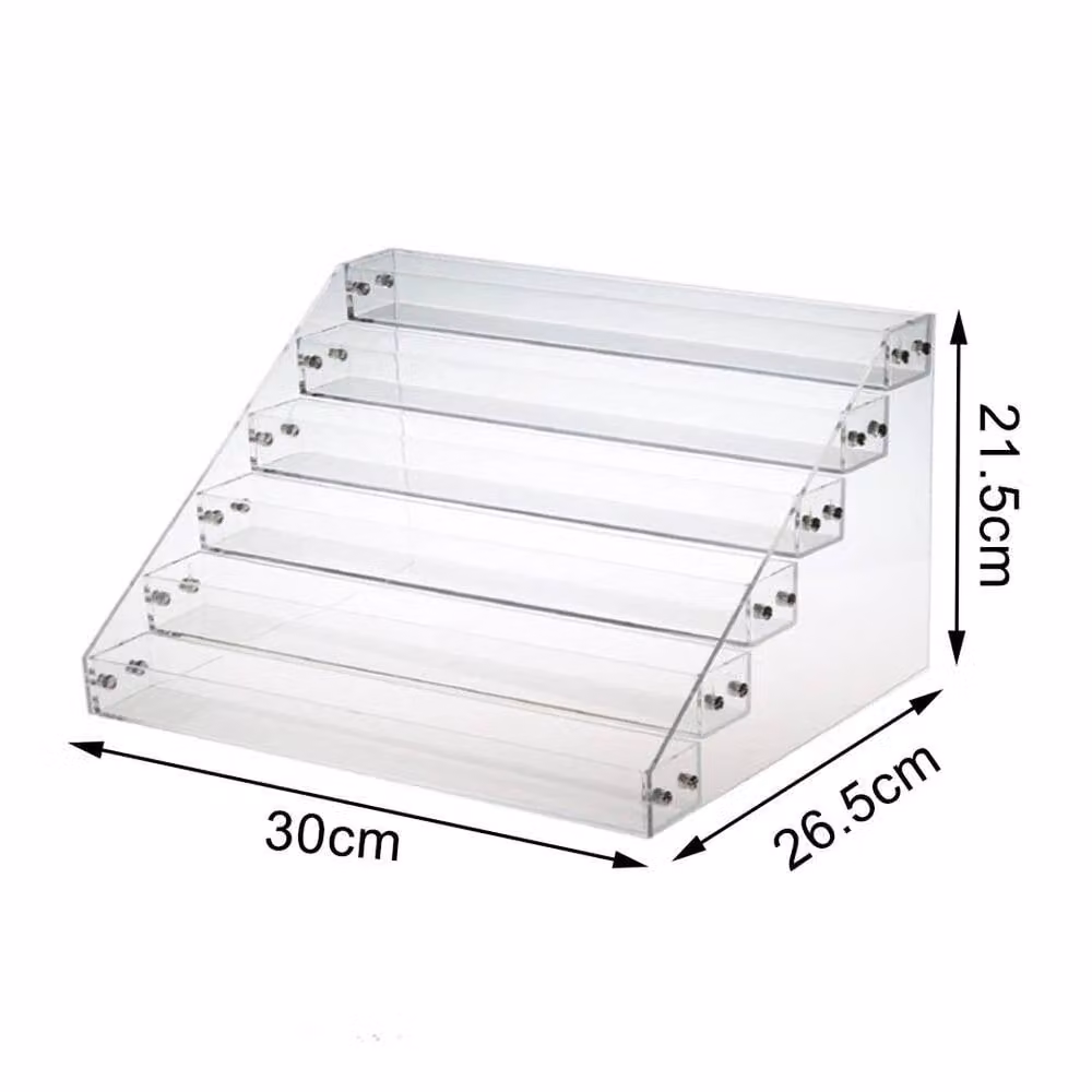 NESTLUNE Transparent Acrylic Nail Polish and Makeup Display Ladder Rack, H 100 cm x W 15 cm x D 15 cm – 1
