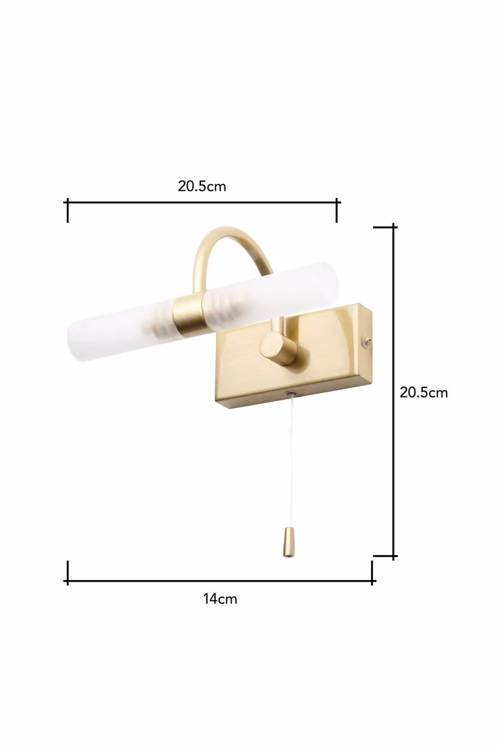BHS Lighting Cygna IP44 Bathroom Wall Light in Gold/Brass – 3