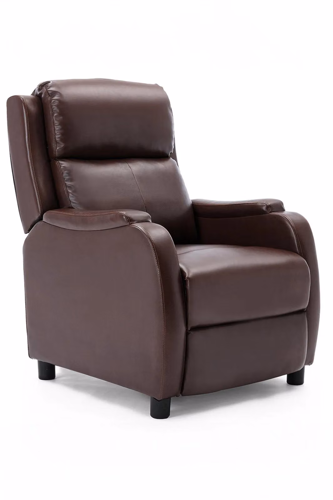 More4Homes Churwell Brown Bonded Leather Pushback Recliner Armchair – 2