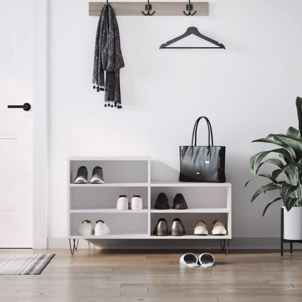 Berkfield Home Modern White Shoe Cabinet W/D/H: 102 x 36 x 60 cm – 2