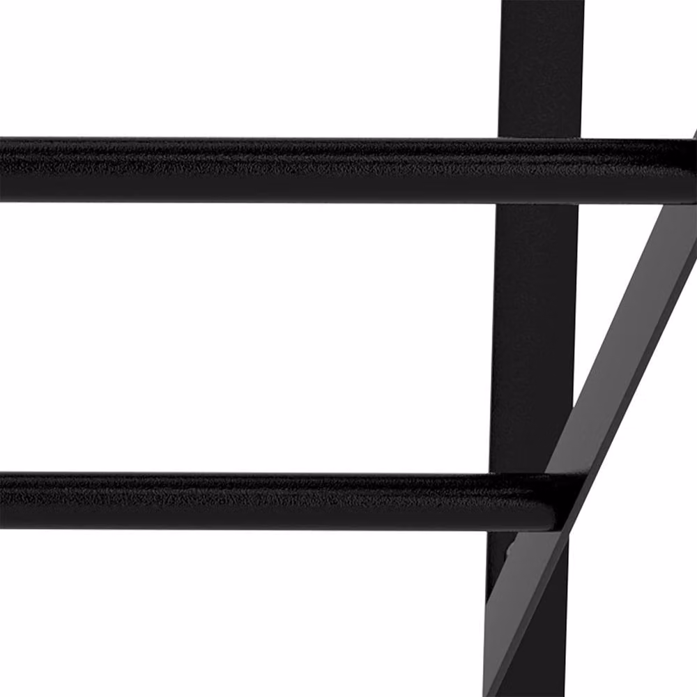 Toque Black Wall Mounted Pot and Pan Rack with 12 Hooks and Hanging Rod – 4