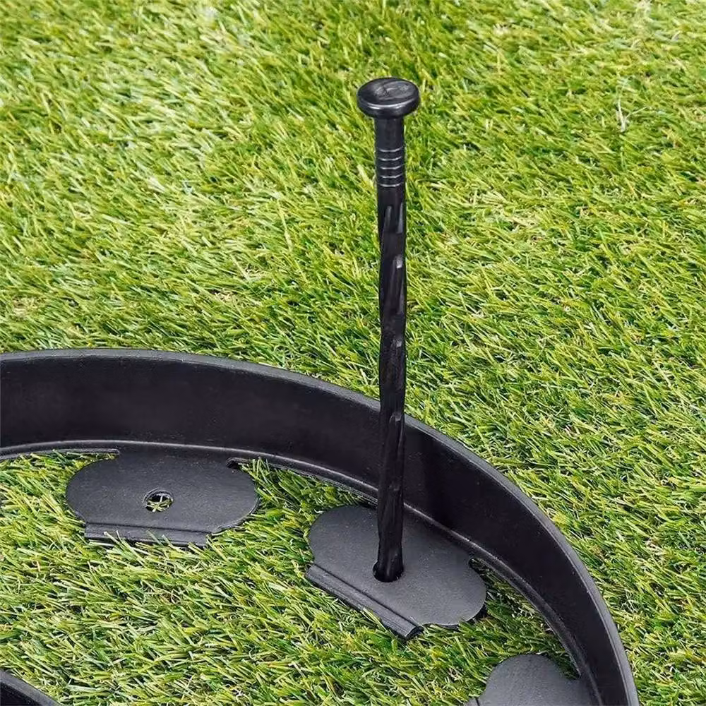 SPETLEK Black Flexible Plastic Garden Border for Grass and Lawns, 10 Metre Length, H 15 cm x W 100 cm – 4
