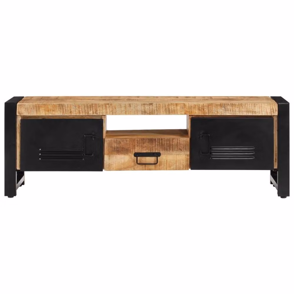 Berkfield Home Industrial Mango Wood TV Cabinet in Brown, W/D/H: 120 x 30 x 40 cm – 2