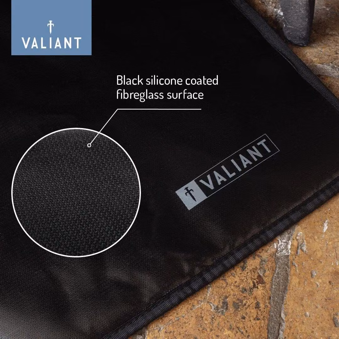 Valiant Fire Resistant Protective Hearth Mat, Black, W: 98 cm, D: 43 cm – 3