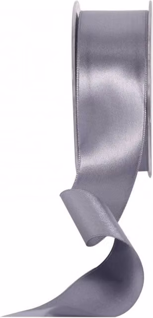 KDMD Gunmetal Grey Satin Ribbon, Width: 3.8 cm