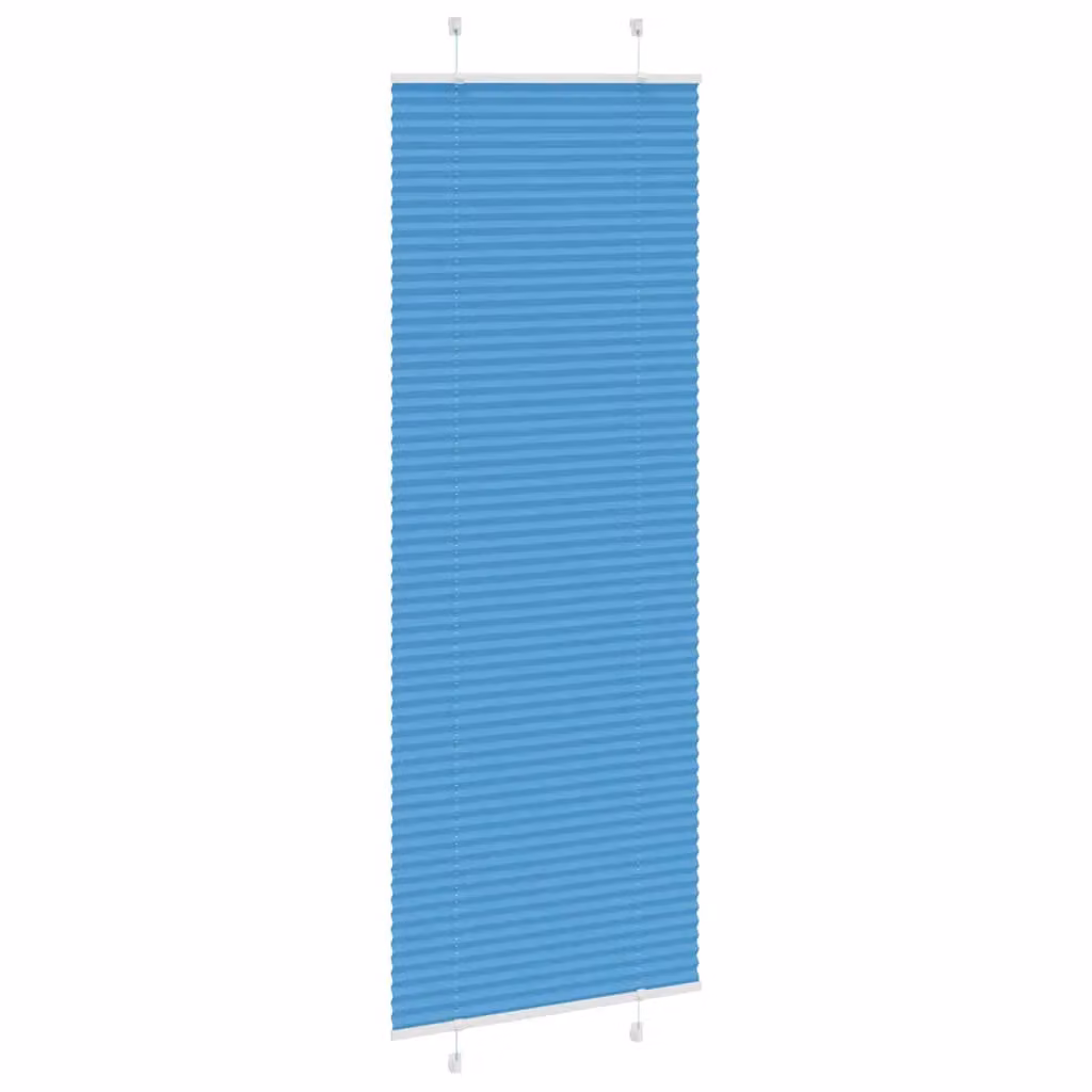 Berkfield Home Single Pleat Blue Polyester Semi-Transparent Blind, W: 74.4 cm, H: 200 cm – 2
