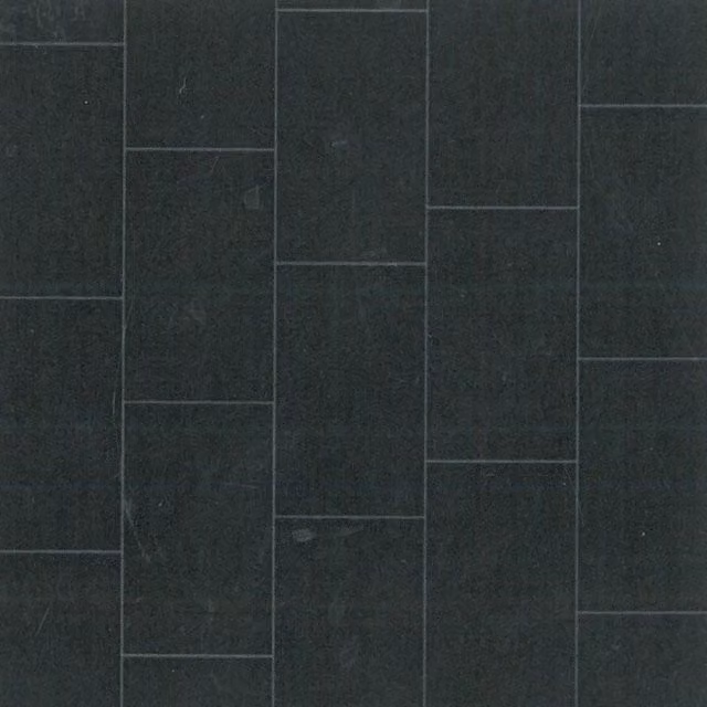 IVC Grey Stone Effect Non Slip Vinyl Flooring Sheet in Black, 2.0mm, W: 300 cm, L: 400 cm