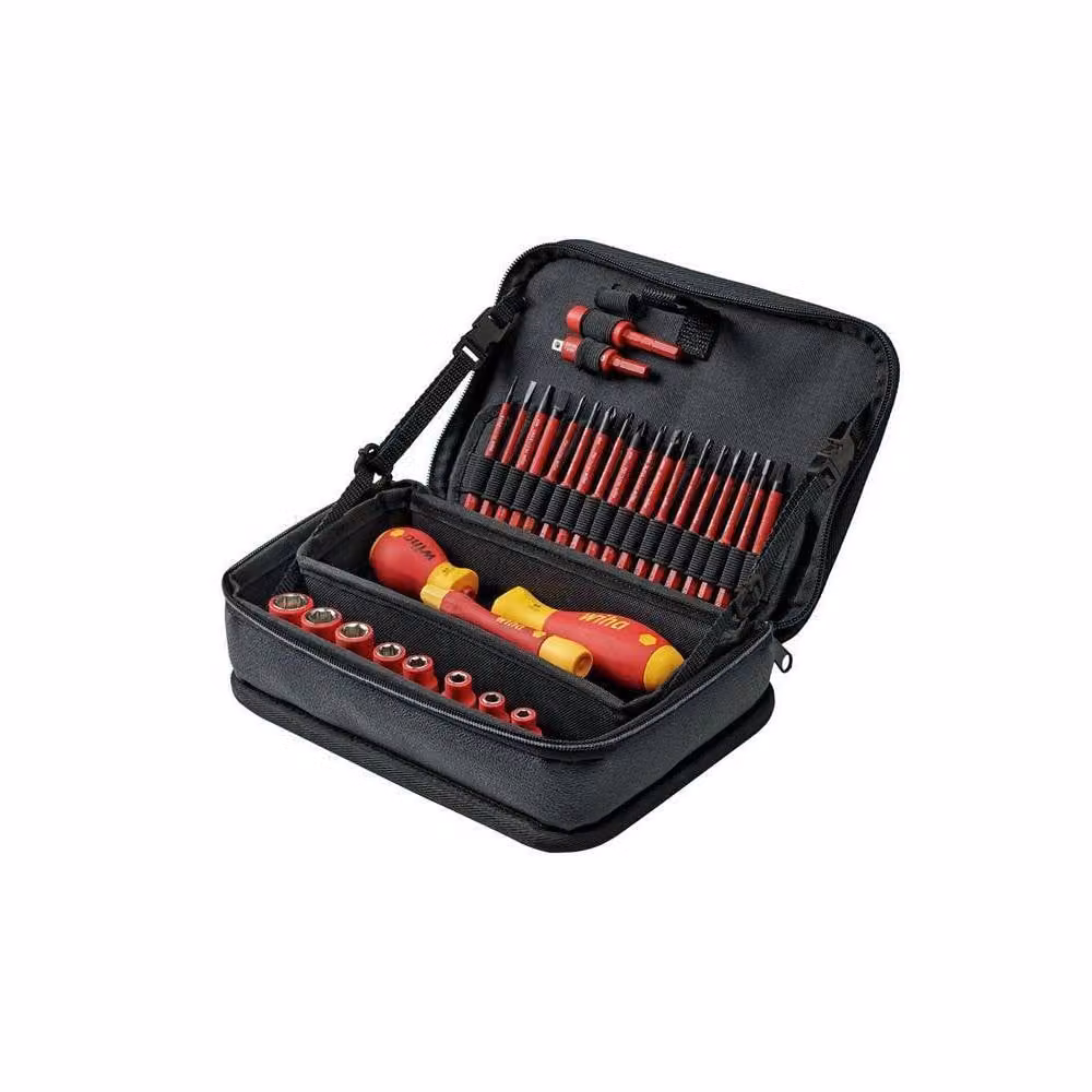 Wiha slimVario 32 Piece Electric Tool Set with Rechargeable Battery in Red – 2