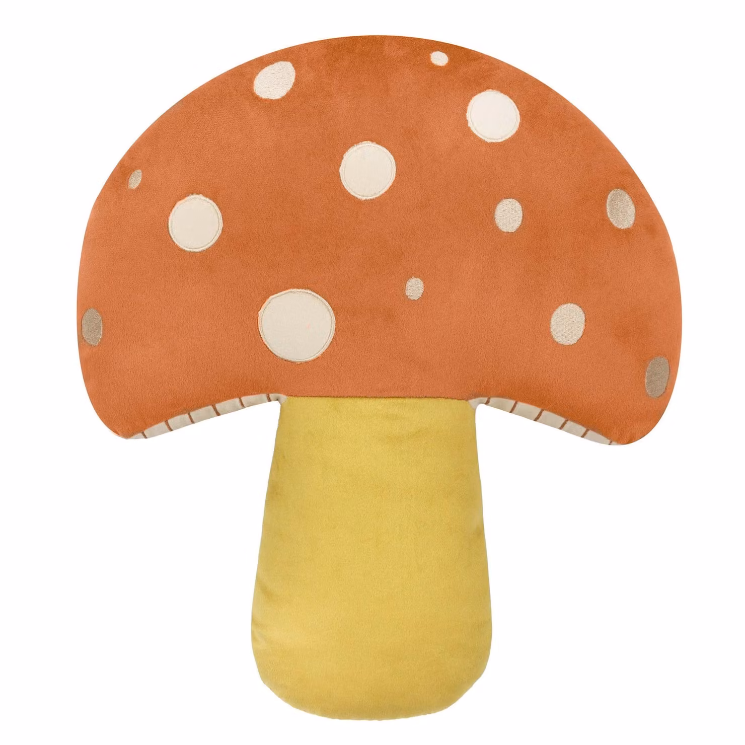 Little Furn Orange Dotted Mushroom Novelty Velvet Filled Cushion – 2