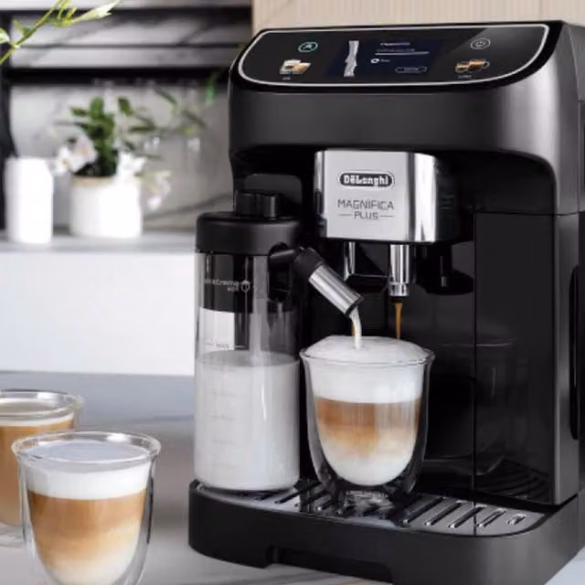 De'Longhi Magnifica Plus Bean to Cup Automatic Coffee Machine with Touch Display, Black – 1