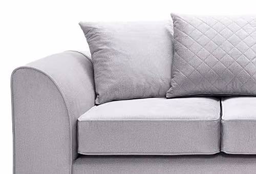 Abakus Direct Chicago 2 Seater Sofa in Grey Velvet Fabric, W/D/H: 160 x 89 x 78 cm – 3