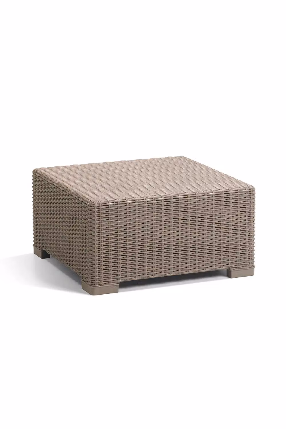 Keter California Taupe Rattan Outdoor Coffee Table in Beige, W/D: 68 x 68 cm – 2