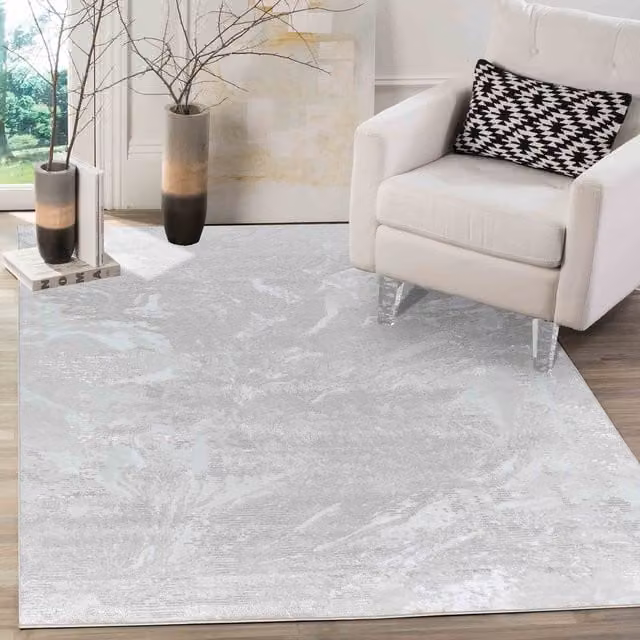 Smart Living Modern Serenity Abstract Area Rug in Grey and Beige, W: 80 cm, L: 150 cm