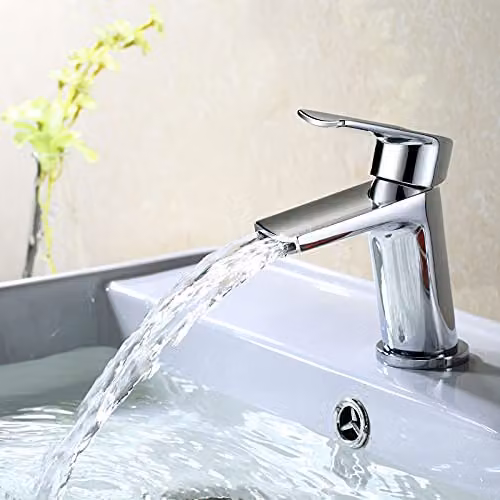 Nes Home Chrome Single Lever Countertop Basin Mixer Tap – 1