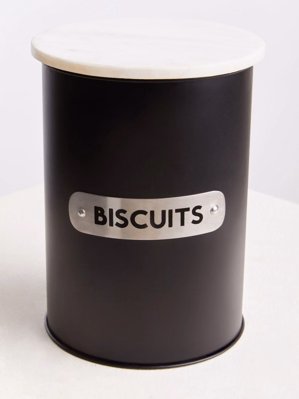 Orsina Chic Design Airtight Metal and Stainless Steel Biscuit Canister in Black, Silver or White – 4