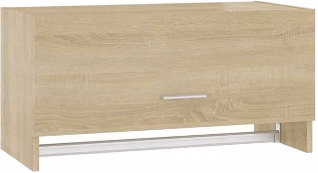 Berkfield Home Sonoma Oak Wardrobe in Light Brown, W/D/H: 70 x 32.5 x 35 cm