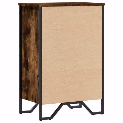 vidaXL Modern Freestanding Bookcase in Smoked Oak and Brown, W/D/H: 50 x 31 x 74.5 cm – 5