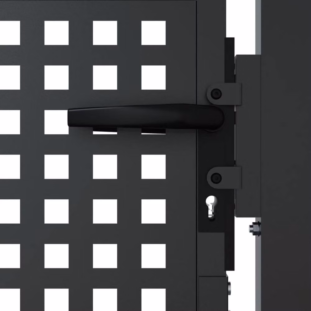 Berkfield Home Durable Steel Garden Gate in Anthracite Grey, W: 105 cm, H: 125 cm – 4