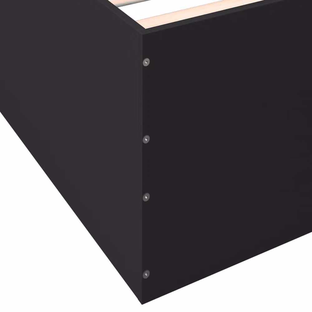 Berkfield Home Small Single Bed Frame with Lift Up Base in Black, W: 75 cm, L: 190 cm – 5