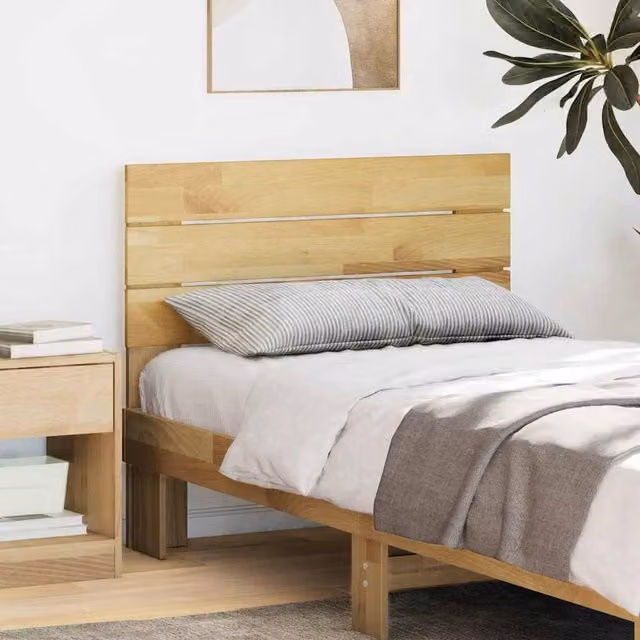 Berkfield Home Solid Wood Oak Headboard in Light Oak, Width: 90 cm – 1