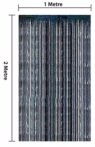 Netagon Shimmer Tinsel Curtain Black W: 200 cm, H: 100 cm – 4