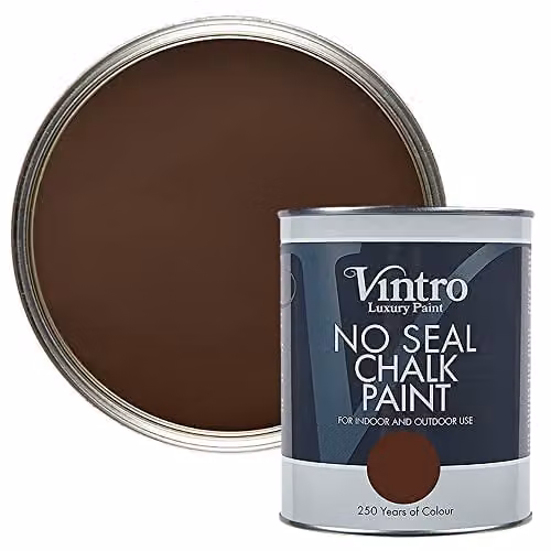 Vintro Ribwort Brown No Seal Chalk Paint, 1 Litre – 1