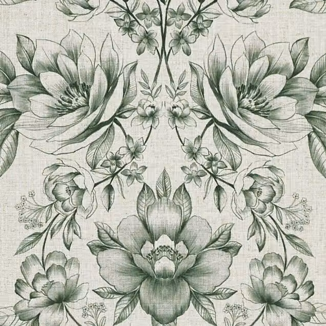 Prestigious Textiles Makassar Printed Fabric in Emerald Green