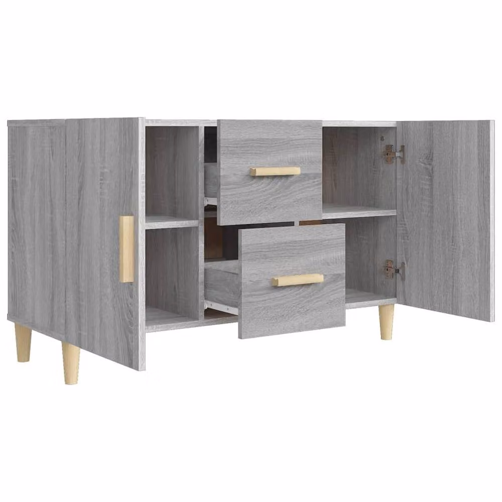 Berkfield Home Grey Sonoma Sideboard in Engineered Wood W/D/H: 100 x 36 x 60 cm – 3