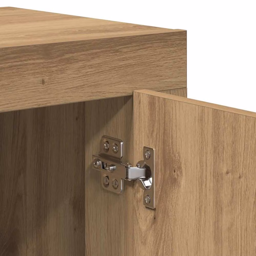 Berkfield Home Artisan Oak Sideboard in Brown, W/D/H: 92 x 35 x 75 cm – 4