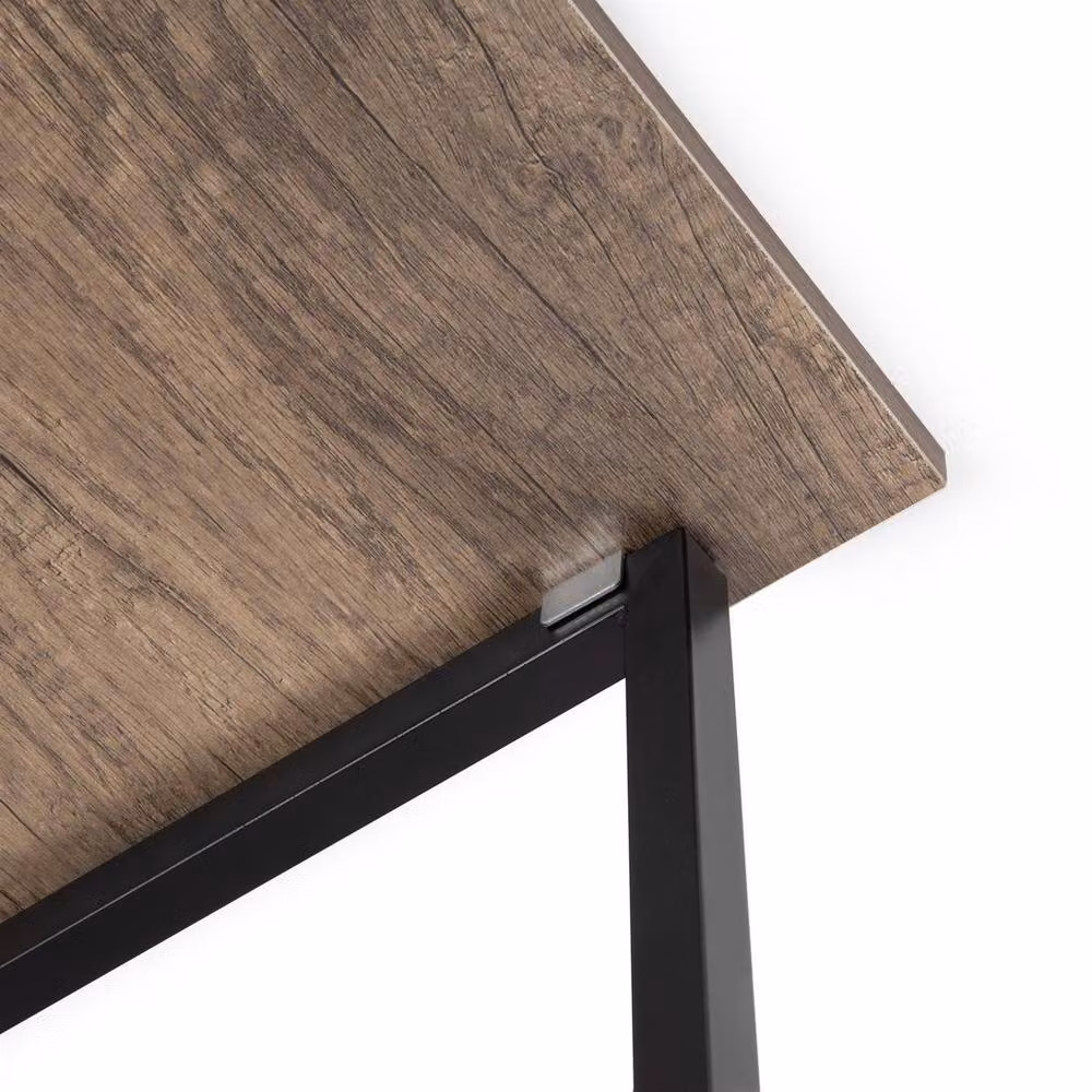 EONLION Brown Foldable Wooden Computer Desk and Laptop Office Table – 5