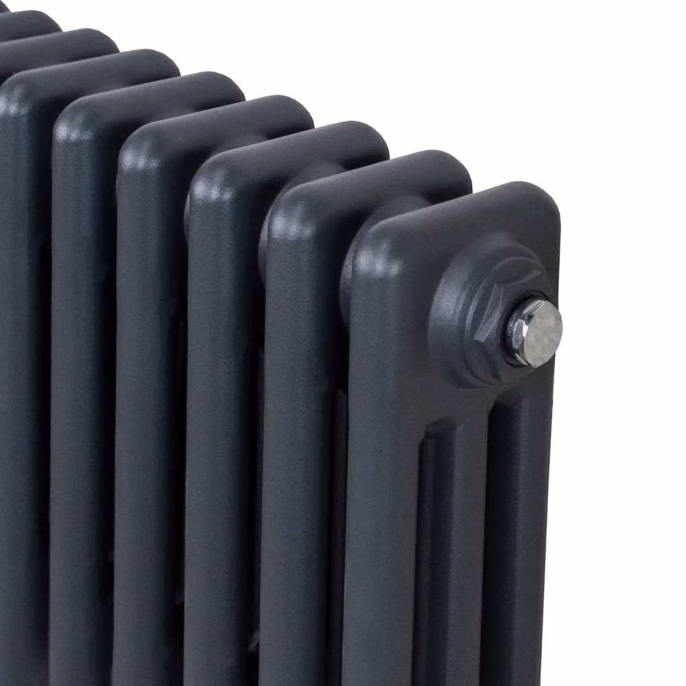 Monstershop Traditional 3 Column Steel Radiator in Anthracite Grey, H 180 cm x W 56.2 cm x D 10 cm – 8